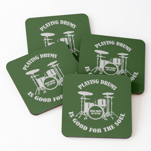 Item preview, "Drum Therapy – Good for the Soul Tee" designed and sold by oldrockerdudes.