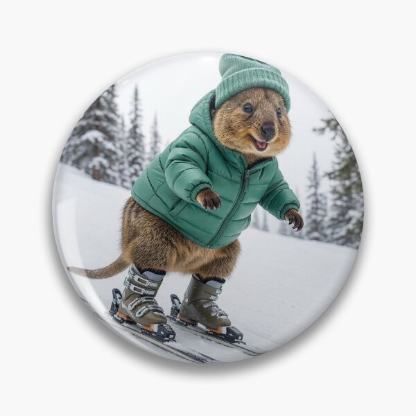 Item preview, Happy Quokka Downhill Skiing designed and sold by Tridentulus.