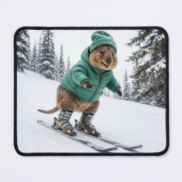 Item preview, Happy Quokka Downhill Skiing designed and sold by Tridentulus.