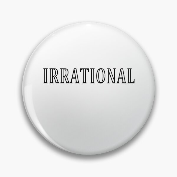 Item preview, Funny Nerdy Irrational Math Teacher Black Text designed and sold by MathWare MathClips.