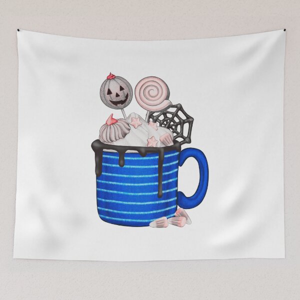 Item preview, Cute Halloween Candy Mug – Cozy Spooky Sweet Treat Illustration designed and sold by Horrify.