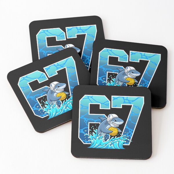 Item preview, Water Polo Shark 6 and 7 Kids Funny Jersey Number Sports designed and sold by DrawHandArt.