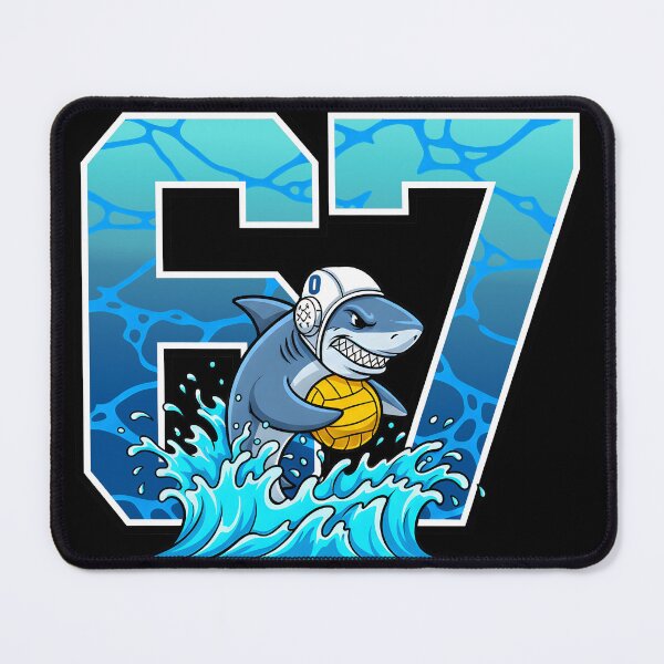 Item preview, Water Polo Shark 6 and 7 Kids Funny Jersey Number Sports designed and sold by DrawHandArt.