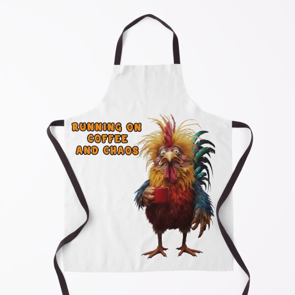 Item preview, Running on Coffee and Chaos Funny Rooster Meme designed and sold by TeeARTHY.