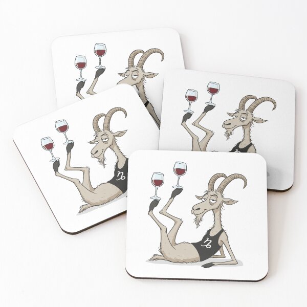 Item preview, Capricorn Yoga #2 – Reclining Pose with Wine Glasses designed and sold by D - Magic.