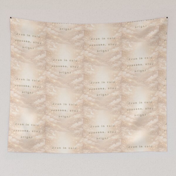 Item preview, Even in Cold Seasons, Stay Bright – Soft Winter Hope Quote Art designed and sold by BlessedStudio31.