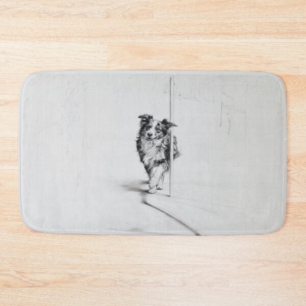 Item preview, A lively Australian Shepherd dog weaving through an agility course, Dogs in Motion designed and sold by CDC40.