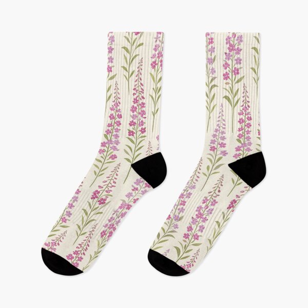 Artikelvorschau, Fireweed Roadside Glow – Vintage Nordic Maitohorsma Pattern entworfen und verkauft von Planthem.