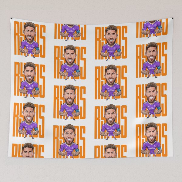 Item preview, A funny caricature of Real Madrid legend Sergio Ramos designed and sold by vectorlove.