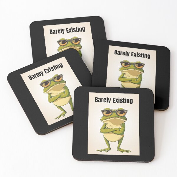 Item preview, Barely Existing Frog Meme – Funny Sarcastic Burnout Cartoon Design designed and sold by MiraLumeStudio.