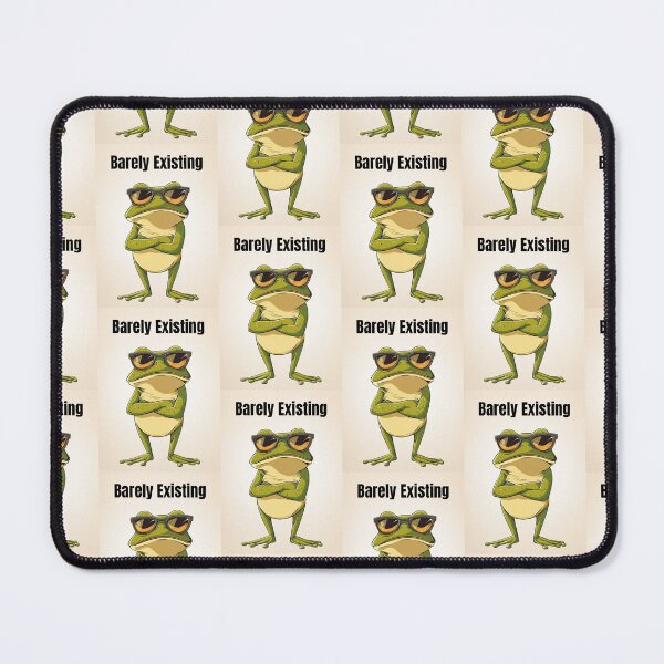 Item preview, Barely Existing Frog Meme – Funny Sarcastic Burnout Cartoon Design designed and sold by MiraLumeStudio.
