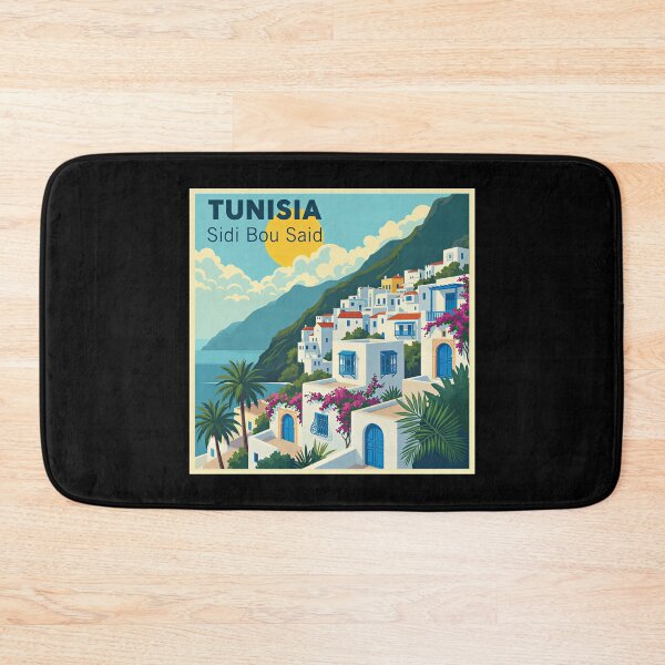 Item preview, A Nostalgic Classic Travel Poster – Tunisia Sidi Bou Said designed and sold by Blok45.
