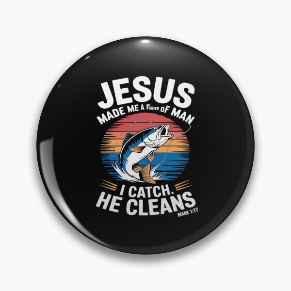 Item preview, Jesus Made Me Fisher Of Man Christian I Love Fishing  designed and sold by MarryIsMonth.