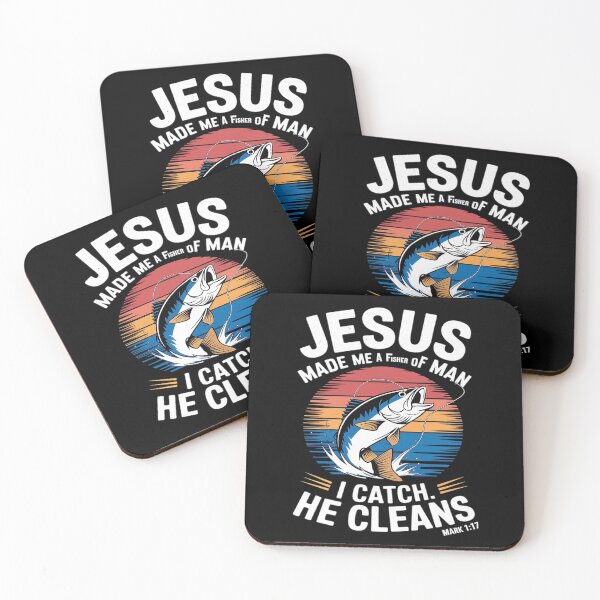 Item preview, Jesus Made Me Fisher Of Man Christian I Love Fishing  designed and sold by MarryIsMonth.