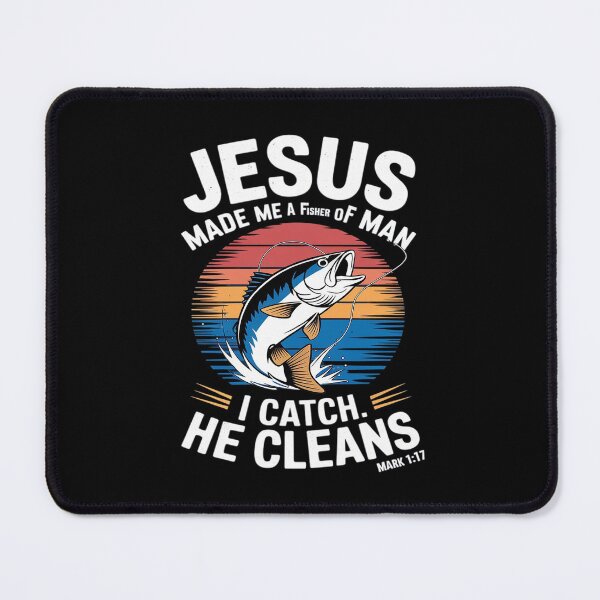 Item preview, Jesus Made Me Fisher Of Man Christian I Love Fishing designed and sold by MarryIsMonth.