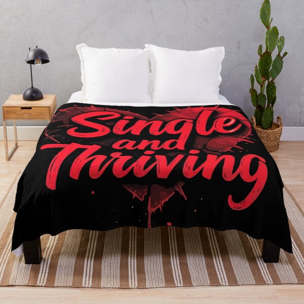 Item preview, Single and Thriving Anti-Valentine Broken Heart Splatter - Edgy Empowerment Design designed and sold by Design-Pro-21.