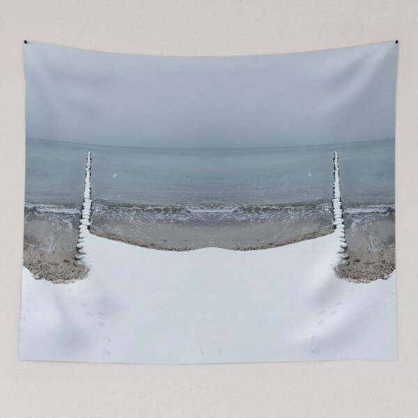 Item preview, Snow on the Baltic Sea beach designed and sold by MarionsArt.