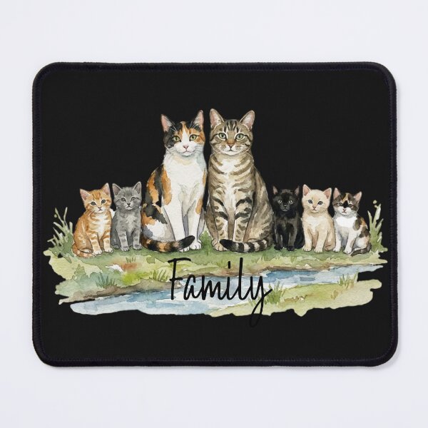 Item preview, cute cat family designed and sold by CammiesShop.