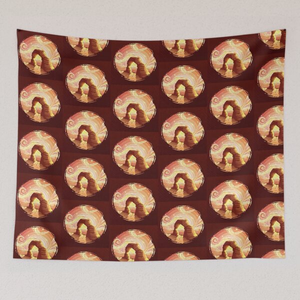 Item preview, Drawing of Vibrant Desert Arch View  designed and sold by NivyasArtistry.