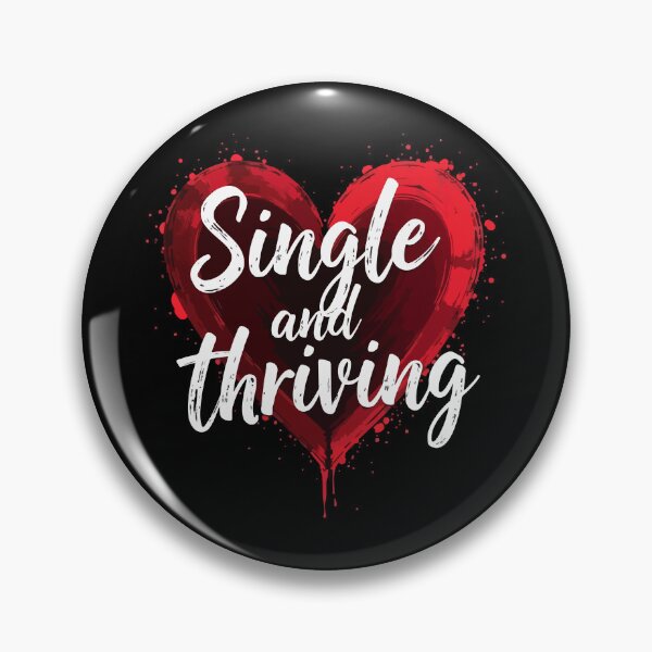 Item preview, Single and Thrivin' Aesthetic Watercolor Heart - Funny Anti-Valentine & Self Love Gift designed and sold by Design-Pro-21.