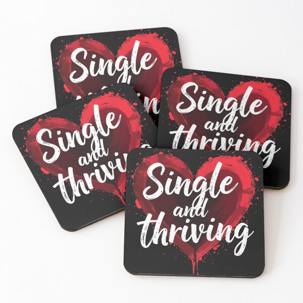Item preview, Single and Thrivin' Aesthetic Watercolor Heart - Funny Anti-Valentine & Self Love Gift designed and sold by Design-Pro-21.