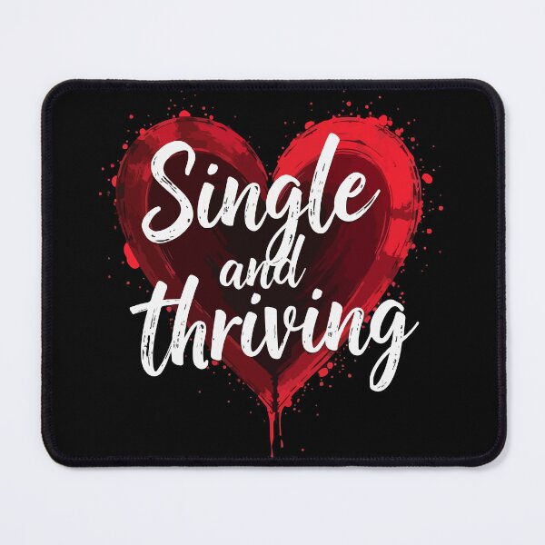 Item preview, Single and Thrivin' Aesthetic Watercolor Heart - Funny Anti-Valentine & Self Love Gift designed and sold by Design-Pro-21.