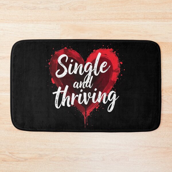 Item preview, Single and Thrivin' Aesthetic Watercolor Heart - Funny Anti-Valentine & Self Love Gift designed and sold by Design-Pro-21.