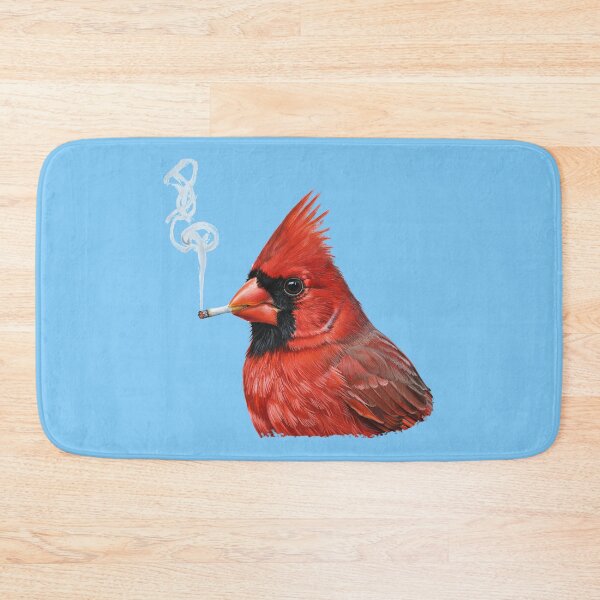 Item preview, Grumpy Red Cardinal Bird Smoking Cigarette designed and sold by TeeARTHY.