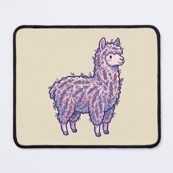 Item preview, Lavender Llama Cute Floral Alpaca with Pastel Purple Botanical Details designed and sold by Magnificent Lizard.