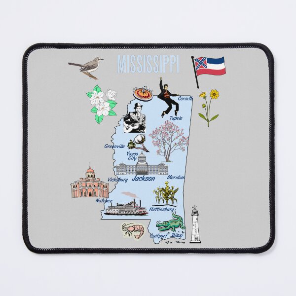 Item preview, Mississippi State Pride, The Hospitality State Cultural Map Art designed and sold by mashmosh.