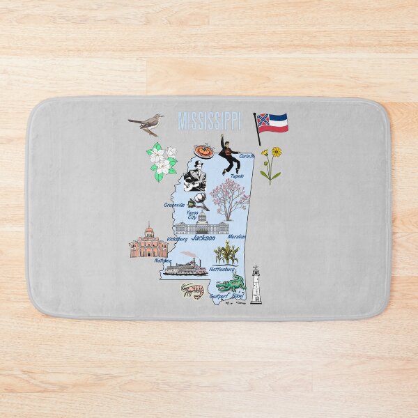 Item preview, Mississippi State Pride, The Hospitality State Cultural Map Art designed and sold by mashmosh.
