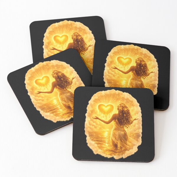 Item preview, Golden Oshun Goddess – Divine Feminine Abundance Art, Spiritual Sun and Ocean Illustration designed and sold by Lunaria Arts.