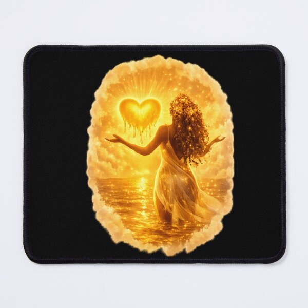 Item preview, Golden Oshun Goddess – Divine Feminine Abundance Art, Spiritual Sun and Ocean Illustration designed and sold by Lunaria Arts.