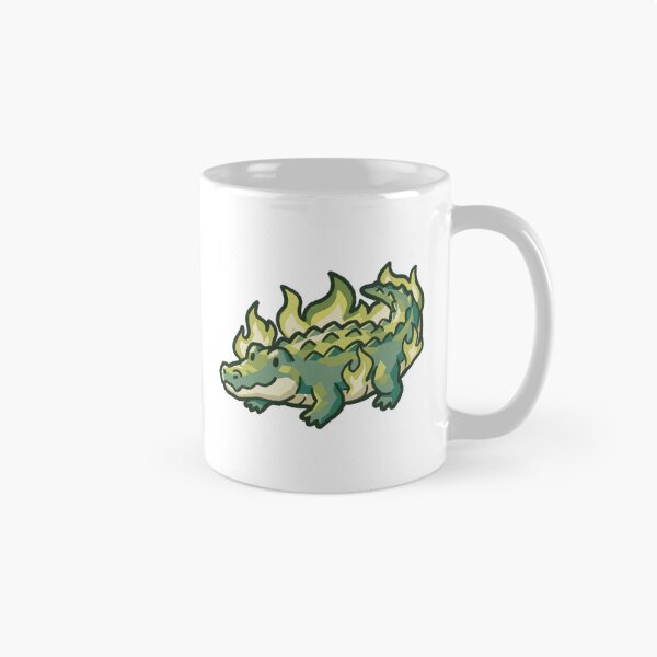 Item preview, Fire Crocodile Green, Cute Flaming Alligator Illustration, Funny Swamp Animal Doodle designed and sold by Magnificent Lizard.