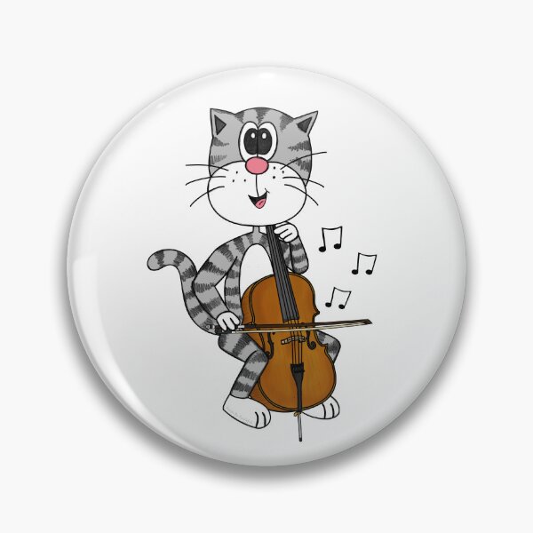 Item preview, Cat Playing Cello, Cellist String Musician Music Teacher designed and sold by doodlerob.