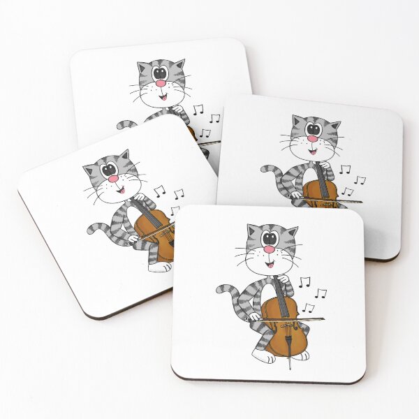 Item preview, Cat Playing Cello, Cellist String Musician Music Teacher designed and sold by doodlerob.