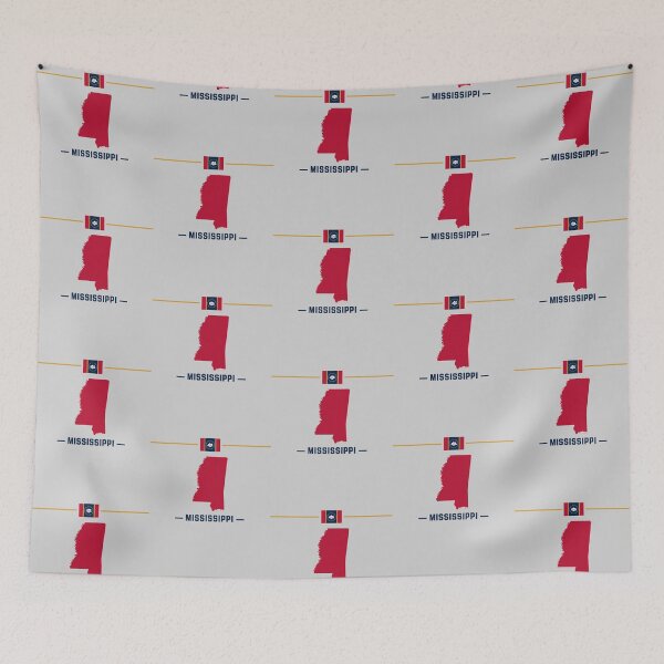 Item preview, Mississippi State Map - New Magnolia Flag Pride designed and sold by mashmosh.