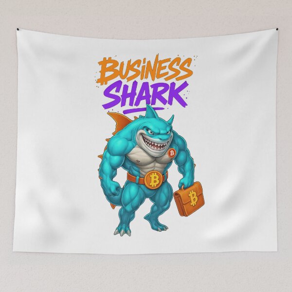 Item preview, Crypto Business Shark – Bold Bitcoin Boss Design designed and sold by BitCrop.