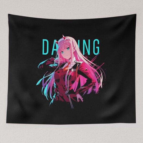 Item preview, Zero Two – Pink And Cyan Neon Glow Darling  designed and sold by cathnbeltrane.