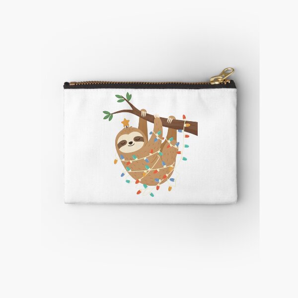 Item preview, Christmas Sloth with Lights – Cute Holiday Sloth Illustration designed and sold by Senkov.