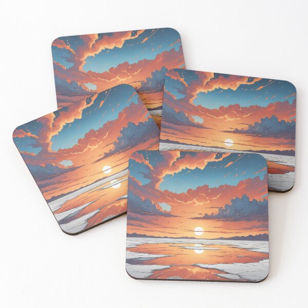 Item preview, Salt Flats Under Fiery Sky designed and sold by HorizonHues.