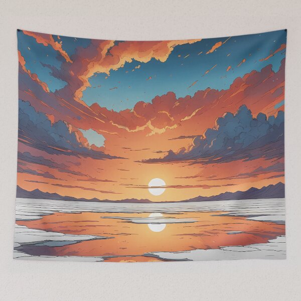 Item preview, Salt Flats Under Fiery Sky designed and sold by HorizonHues.