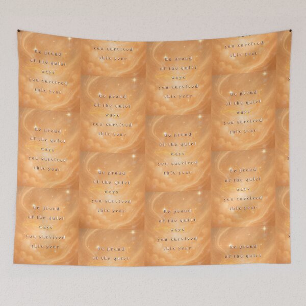 Item preview, Be Proud of the Quiet Ways You Survived This Year – Soft Year-End Reflection Quote Art designed and sold by BlessedStudio31.