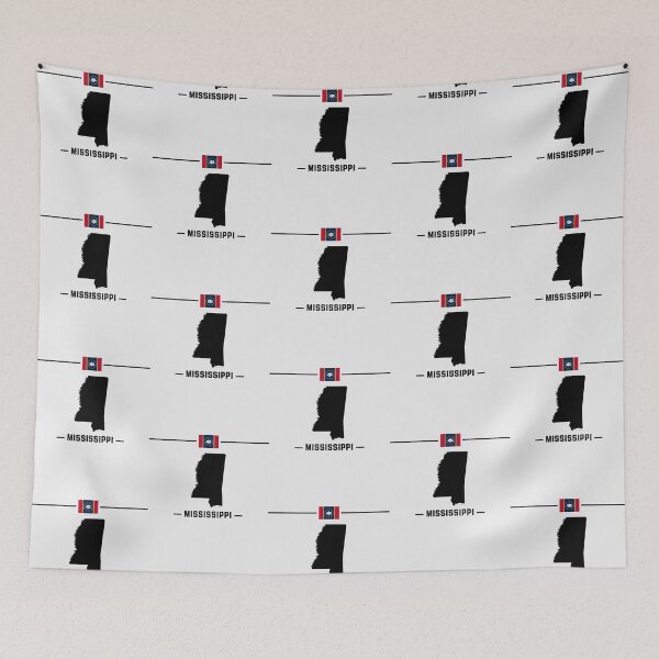 Item preview, Mississippi State Pride - New Magnolia Flag Silhouette designed and sold by mashmosh.