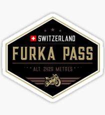 Furka Pass Switzerland Motorcycle Sticker Sticker
