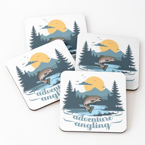 Item preview, Adventure angler trout fishing illustration designed and sold by Art-Horizon.