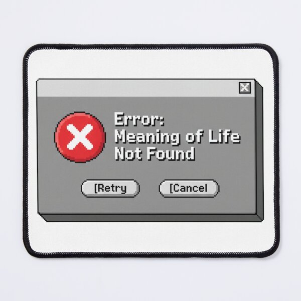 Item preview, Meaning of Life Not Found Retro Computer Error Window 95 Aesthetic Pixel Art Funny Existential Meme Streetwear designed and sold by Selloria.