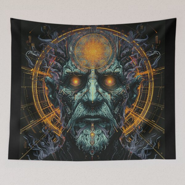 Item preview, Cyber Alchemist With Glowing Halo designed and sold by DarkSpaceVibes.