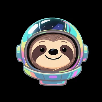 Artwork thumbnail, Cosmic Sloth Explorer by KingCuppaDigitalArt
