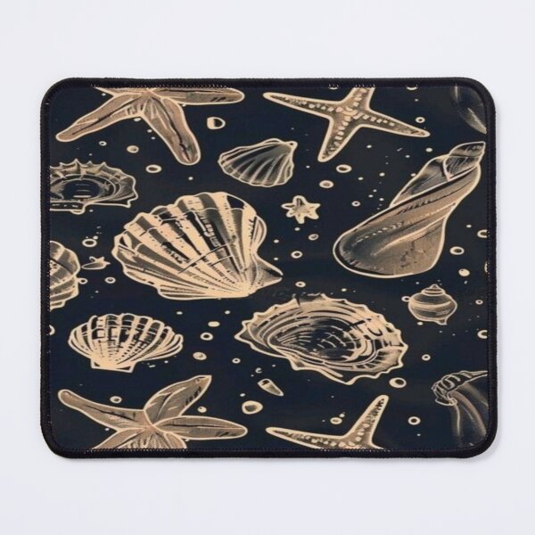 Item preview, Beautiful Golden Seashells Pattern Design  designed and sold by NivyasArtistry.